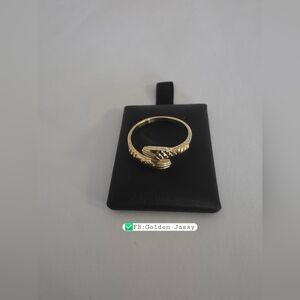 18K Real Gold Fatima Hand Ring 7.75